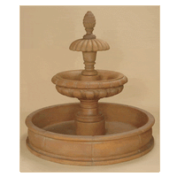 Thumbnail for Fortino Two Tier Pond Outdoor Cast Stone Garden Fountain Fountain Tuscan 