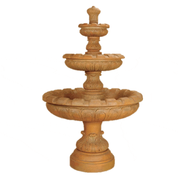 Princesse Three Tier Outdoor Cast Stone Garden Fountain Fountain Tuscan 