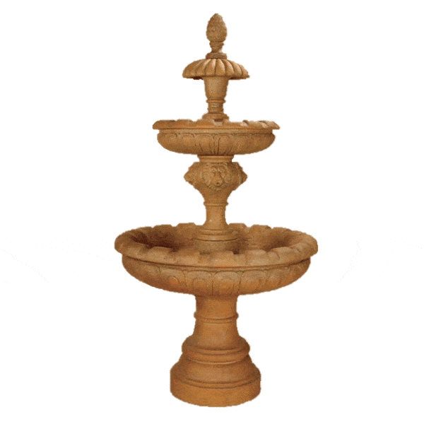 Grimaldi Three Tier Outdoor Cast Stone Garden Fountain Fountain Tuscan 