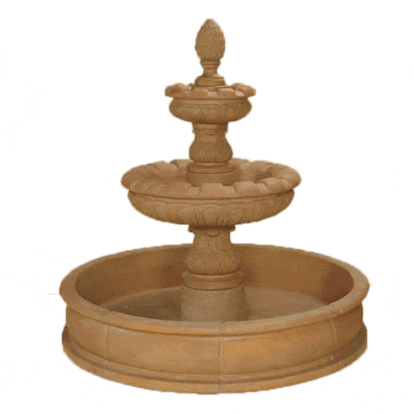 Francese Two Tier Pond Outdoor Cast Stone Garden Fountain Fountain Tuscan 