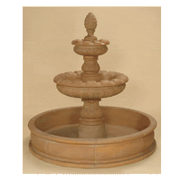 Thumbnail for Francese Two Tier Pond Outdoor Cast Stone Garden Fountain Fountain Tuscan 