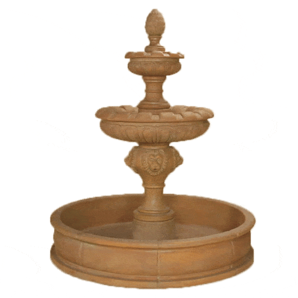 Empiro Two Tier Pond Outdoor Cast Stone Garden Fountain Fountain Tuscan 