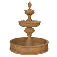 Thumbnail for Empiro Two Tier Pond Outdoor Cast Stone Garden Fountain Fountain Tuscan 