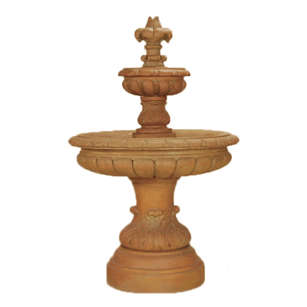 Frascati Two Tier Outdoor Cast Stone Garden Fountain Fountain Tuscan 