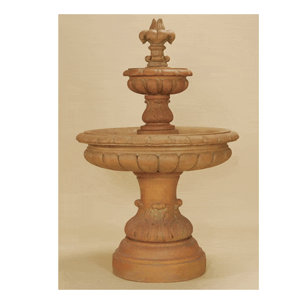 Frascati Two Tier Outdoor Cast Stone Garden Fountain Fountain Tuscan 