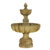 Thumbnail for Urbino Grande Short Two Tier Outdoor Cast Stone Garden Fountain Fountain Tuscan 