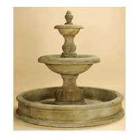 Thumbnail for Isola Two Tier Pond Outdoor Cast Stone Garden Fountain Fountain Tuscan 