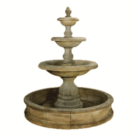 Thumbnail for Isola Three Tier Outdoor Cast Stone Garden Pond Fountain Fountain Tuscan 