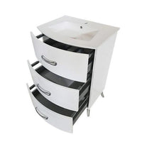 Thumbnail for Eviva Bari 24″ Freestanding Bathroom Vanity with Integrated White Porcelain Sink Vanity Eviva 