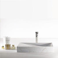 Thumbnail for Eviva Slope 21 in. White Carrara Marble Vessel Sink Bathroom Vanity Eviva 