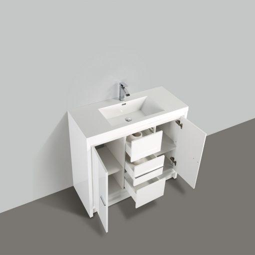 Eviva Grace 48 in. White Bathroom Vanity with White Integrated Acrylic Countertop Vanity Eviva 