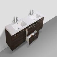 Thumbnail for Eviva Luxury 84 inch bathroom vanity with integrated acrylic sinks Vanity Eviva 