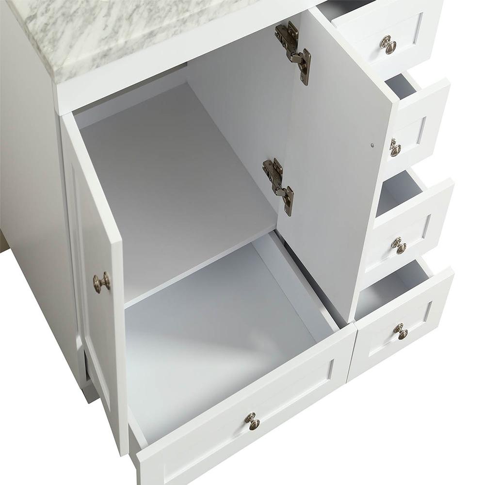 Eviva Happy 30″ x 18″ Transitional Bathroom Vanity w/ White Carrara Top Vanity Eviva 