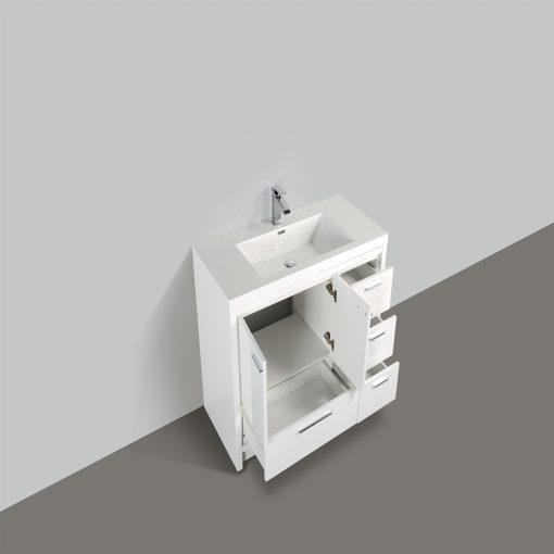 Eviva Grace 42 in. White Bathroom Vanity with White Integrated Acrylic Countertop Vanity Eviva 