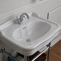 Thumbnail for EVIVA Daniella 28 Inch Italian Ceramic Console Sink with Brass Stand Bathroom Vanity Eviva 