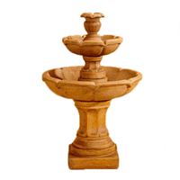 Thumbnail for Velia Two Tier Outdoor Cast Stone Garden Fountain-Small Fountain Tuscan 