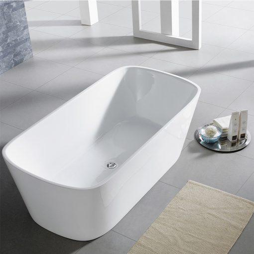 Eviva Aria Freestanding 67 in. Acrylic Bathtub in White Bathroom Vanity Eviva 