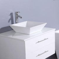 Thumbnail for Totti Wave 30″ Modern Bathroom Vanity w/ Super White Man-Made Stone Top & Sink Vanity Eviva 