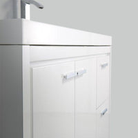 Thumbnail for Eviva Grace 42 in. White Bathroom Vanity with White Integrated Acrylic Countertop Vanity Eviva 