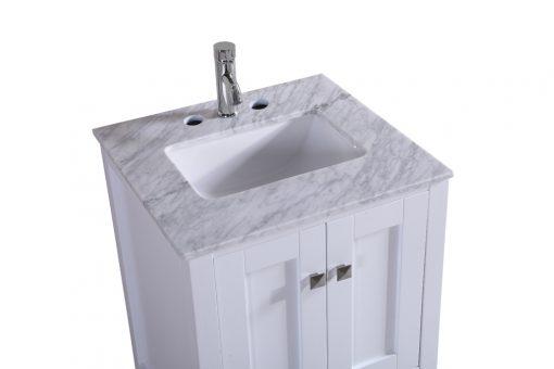 Totti Shaker 24″ Transitional Bathroom Vanity with White Carrera Countertop Vanity Eviva 