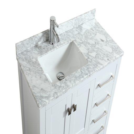 Eviva London 42″ x 18″ Transitional Bathroom Vanity w/ White Carrara Top Vanity Eviva 