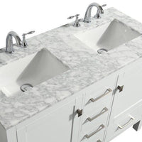 Thumbnail for Eviva Aberdeen 48″ Transitional Double Sink Bathroom Vanity w/ White Carrara Top Vanity Eviva 