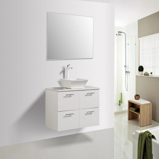 Eviva Luxury 40 inch bathroom vanity with Porcelain vessel sink Vanity Eviva White 