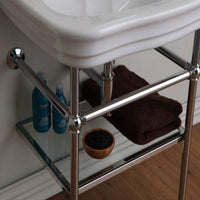 Thumbnail for EVIVA Daniella 28 Inch Italian Ceramic Console Sink with Brass Stand Bathroom Vanity Eviva 