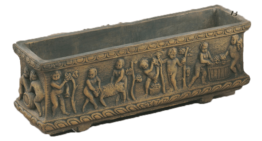 Grape Harvest Box Cast Stone Outdoor Garden Planter Planter Tuscan 