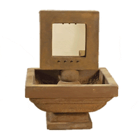 Thumbnail for Contempo Square Outdoor Cast Stone Garden Fountain Fountain Tuscan 