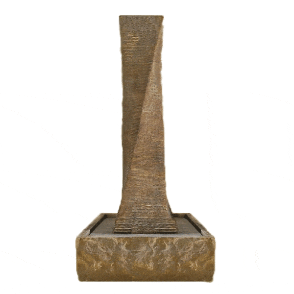 Rustic Twist Outdoor Cast Stone Garden Fountain Fountain Tuscan 
