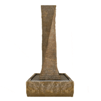 Thumbnail for Rustic Twist Outdoor Cast Stone Garden Fountain Fountain Tuscan 
