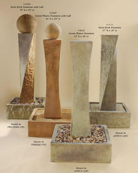 Thumbnail for Serene Waters Outdoor Cast Stone Garden Fountain With Ball Fountain Tuscan 