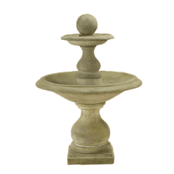 Carrara Ball Outdoor Cast Stone Garden Fountain Fountain Tuscan 