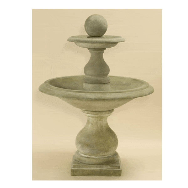 Carrara Ball Outdoor Cast Stone Garden Fountain Fountain Tuscan 