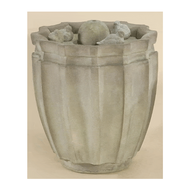 Dodici Bird Outdoor Cast Stone Garden Fountain Fountain Tuscan 