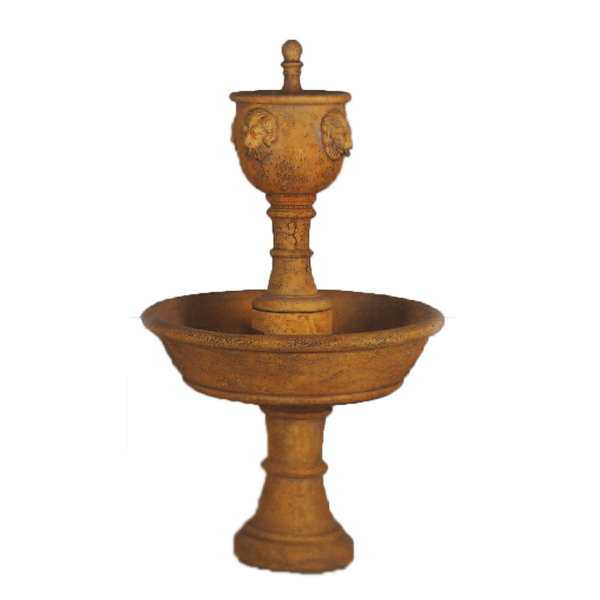 Florentia Two Tier Water Outdoor Cast Stone Garden Fountain Fountain Tuscan 