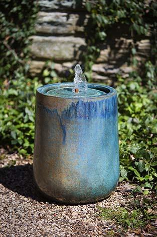 Daralis Glazed Ceramic Terra Cotta Outdoor Fountain Fountain Campania International 