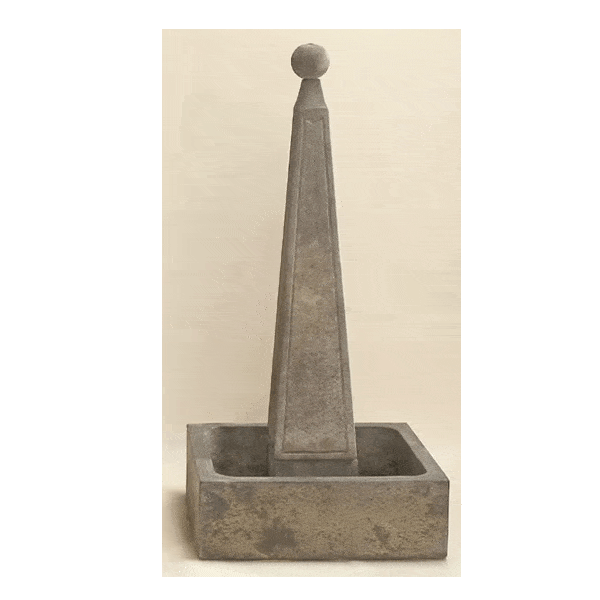 Obelisk Outdoor Cast Stone Garden Fountain Fountain Tuscan 