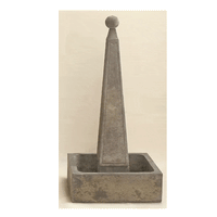 Thumbnail for Obelisk Outdoor Cast Stone Garden Fountain Fountain Tuscan 