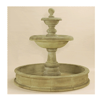 Thumbnail for Villa Santini Two Tier Pond Outdoor Cast Stone Garden Fountain Tall Fountain Tuscan 
