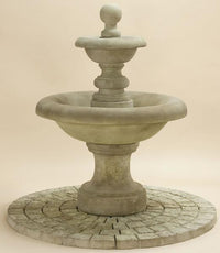 Thumbnail for Villa Santini Two Tier Outdoor Cast Stone Garden Fountain Fountain Tuscan 