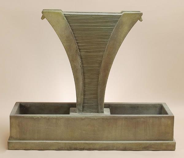 Diesse Outdoor Cast Stone Garden Fountain With Side Spillways Fountain Tuscan 