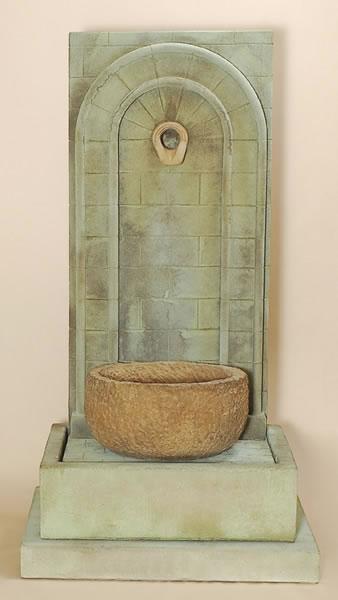 Mortaio Floor Wall Outdoor Cast Stone Garden Fountain Fountain Tuscan 