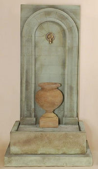 Thumbnail for Etruria Urn Wall Outdoor Cast Stone Garden Fountain Short Urn Fountain Tuscan 