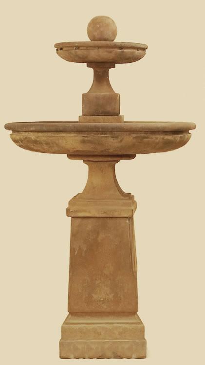 Hampton Two Tier Outdoor Cast Stone Garden Fountain Tall Fountain Tuscan 