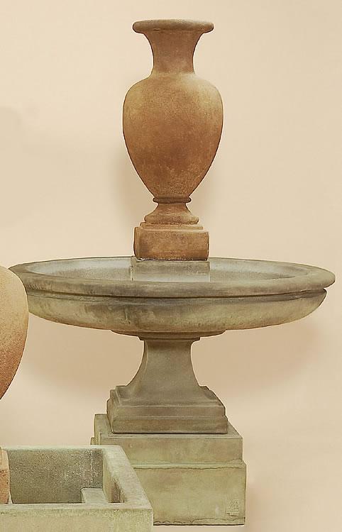Etruscan Urn Short Outdoor Cast Stone Garden Fountain Fountain Tuscan 