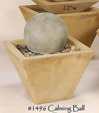 Thumbnail for Calming Ball Outdoor Cast Stone Garden Fountain Fountain Tuscan 