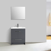 Thumbnail for Eviva Lugano 24″ Modern Bathroom Vanity w/ White Integrated Top Vanity Eviva 