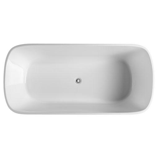 Eviva Aria Freestanding 67 in. Acrylic Bathtub in White Bathroom Vanity Eviva 